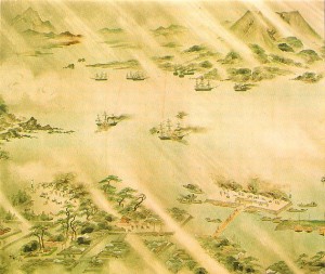 イギリス艦隊と薩摩砲台